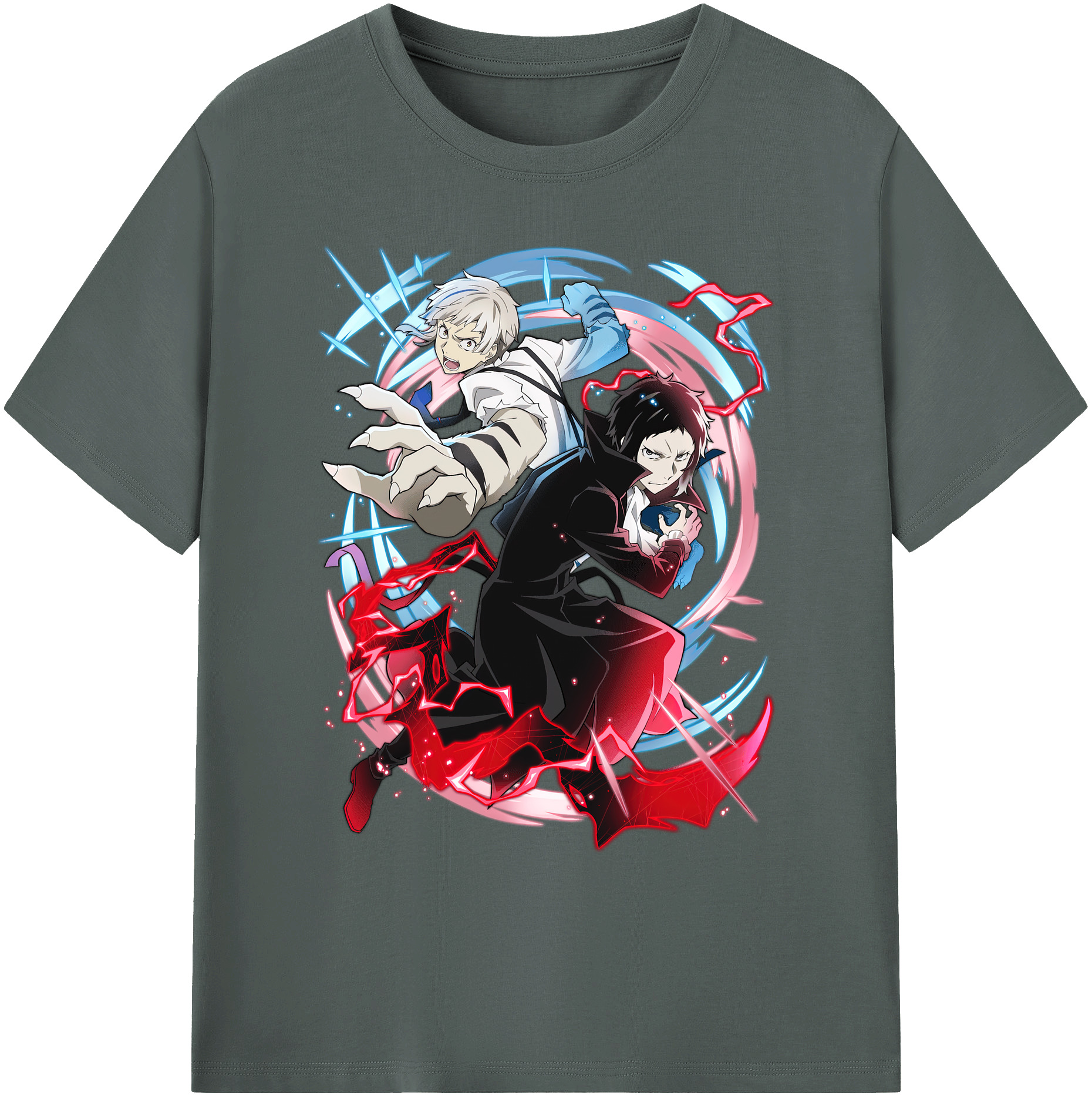 （画像用） 文豪ストレイドッグス Bungo Stray Dogs 綿100％ メンズ半袖Tシャツ｜肌触りやわらか＆通気性
